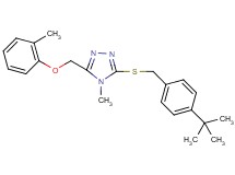 3-[(4-tert-butylbenzyl)thio]-4-methyl-5-[(2-methylphenoxy)methyl]-4H-1,2,4-triazole