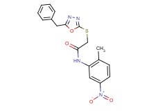 2-[(5-benzyl-1,3,4-oxadiazol-2-yl)thio]-N-(2-methyl-5-nitrophenyl)acetamide