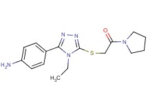 4-(4-ethyl-5-{[2-oxo-2-(1-pyrrolidinyl)ethyl]thio}-4H-1,2,4-triazol-3-yl)aniline