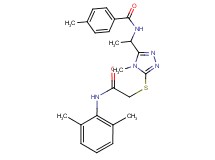 N-{1-[5-({2-[(2,6-dimethylphenyl)amino]-2-oxoethyl}thio)-4-methyl-4H-1,2,4-triazol-3-yl]ethyl}-4-methylbenzamide
