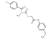 2-{[5-(4-chlorophenyl)-4-methyl-4H-1,2,4-triazol-3-yl]thio}-N-(4-ethylphenyl)acetamide