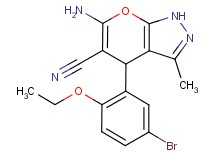 6-amino-4-(5-bromo-2-ethoxyphenyl)-3-methyl-1,4-dihydropyrano[2,3-c]pyrazole-5-carbonitrile