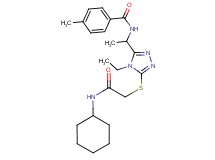 N-[1-(5-{[2-(cyclohexylamino)-2-oxoethyl]thio}-4-ethyl-4H-1,2,4-triazol-3-yl)ethyl]-4-methylbenzamide