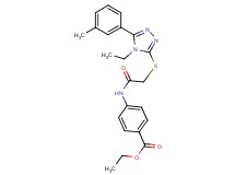 ethyl 4-[({[4-ethyl-5-(3-methylphenyl)-4H-1,2,4-triazol-3-yl]thio}acetyl)amino]benzoate