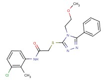 N-(3-chloro-2-methylphenyl)-2-{[4-(2-methoxyethyl)-5-phenyl-4H-1,2,4-triazol-3-yl]thio}acetamide