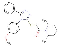1-({[4-(4-methoxyphenyl)-5-phenyl-4H-1,2,4-triazol-3-yl]thio}acetyl)-2,6-dimethylpiperidine