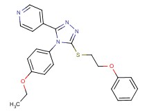 4-{4-(4-ethoxyphenyl)-5-[(2-phenoxyethyl)thio]-4H-1,2,4-triazol-3-yl}pyridine