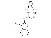 N-(3-cyano-4,5,6,7-tetrahydro-1-benzothien-2-yl)-2-{[4-methyl-5-(2-methylphenyl)-4H-1,2,4-triazol-3-yl]thio}acetamide