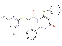 N-benzyl-2-({[(4,6-dimethyl-2-pyrimidinyl)thio]acetyl}amino)-4,5,6,7-tetrahydro-1-benzothiophene-3-carboxamide