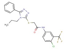 N-[4-chloro-3-(trifluoromethyl)phenyl]-2-[(5-phenyl-4-propyl-4H-1,2,4-triazol-3-yl)thio]acetamide