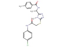 N-{1-[5-({2-[(4-chlorophenyl)amino]-2-oxoethyl}thio)-4-methyl-4H-1,2,4-triazol-3-yl]ethyl}-4-methylbenzamide