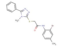 N-(2-bromo-4-methylphenyl)-2-[(4-methyl-5-phenyl-4H-1,2,4-triazol-3-yl)thio]acetamide