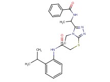 N-{1-[4-ethyl-5-({2-[(2-isopropylphenyl)amino]-2-oxoethyl}thio)-4H-1,2,4-triazol-3-yl]ethyl}benzamide