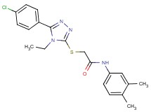 2-{[5-(4-chlorophenyl)-4-ethyl-4H-1,2,4-triazol-3-yl]thio}-N-(3,4-dimethylphenyl)acetamide