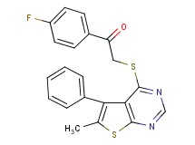1-(4-fluorophenyl)-2-[(6-methyl-5-phenylthieno[2,3-d]pyrimidin-4-yl)thio]ethanone