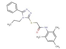 N-mesityl-2-[(5-phenyl-4-propyl-4H-1,2,4-triazol-3-yl)thio]acetamide