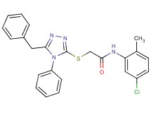 2-[(5-benzyl-4-phenyl-4H-1,2,4-triazol-3-yl)thio]-N-(5-chloro-2-methylphenyl)acetamide