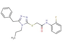 2-[(5-benzyl-4-propyl-4H-1,2,4-triazol-3-yl)thio]-N-(2-fluorophenyl)acetamide