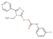 N-(3-chlorophenyl)-2-{[4-ethyl-5-(4-pyridinyl)-4H-1,2,4-triazol-3-yl]thio}acetamide