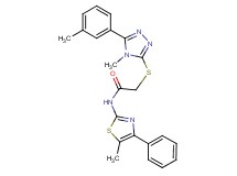 2-{[4-methyl-5-(3-methylphenyl)-4H-1,2,4-triazol-3-yl]thio}-N-(5-methyl-4-phenyl-1,3-thiazol-2-yl)acetamide