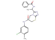 N-{1-[5-({2-[(3-chloro-4-methylphenyl)amino]-2-oxoethyl}thio)-4-ethyl-4H-1,2,4-triazol-3-yl]ethyl}benzamide