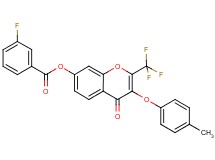 3-(4-methylphenoxy)-4-oxo-2-(trifluoromethyl)-4H-chromen-7-yl 3-fluorobenzoate