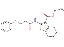 ethyl 2-{[3-(phenylthio)propanoyl]amino}-4,5,6,7-tetrahydro-1-benzothiophene-3-carboxylate