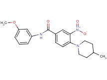N-(3-methoxyphenyl)-4-(4-methyl-1-piperidinyl)-3-nitrobenzamide