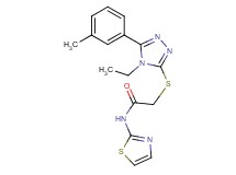 2-{[4-ethyl-5-(3-methylphenyl)-4H-1,2,4-triazol-3-yl]thio}-N-1,3-thiazol-2-ylacetamide