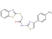 2-(1,3-benzothiazol-2-ylthio)-N-[4-(4-methylphenyl)-1,3-thiazol-2-yl]acetamide