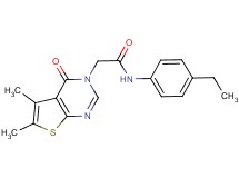 2-(5,6-dimethyl-4-oxothieno[2,3-d]pyrimidin-3(4H)-yl)-N-(4-ethylphenyl)acetamide