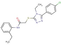 2-{[5-(4-chlorophenyl)-4-ethyl-4H-1,2,4-triazol-3-yl]thio}-N-(2-ethylphenyl)acetamide