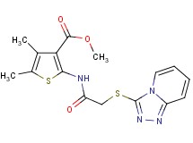 methyl 4,5-dimethyl-2-{[([1,2,4]triazolo[4,3-a]pyridin-3-ylthio)acetyl]amino}-3-thiophenecarboxylate
