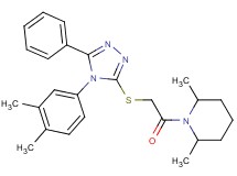 1-({[4-(3,4-dimethylphenyl)-5-phenyl-4H-1,2,4-triazol-3-yl]thio}acetyl)-2,6-dimethylpiperidine
