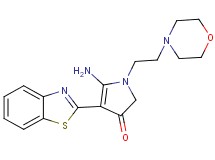 5-amino-4-(1,3-benzothiazol-2-yl)-1-[2-(4-morpholinyl)ethyl]-1,2-dihydro-3H-pyrrol-3-one