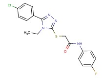2-{[5-(4-chlorophenyl)-4-ethyl-4H-1,2,4-triazol-3-yl]thio}-N-(4-fluorophenyl)acetamide