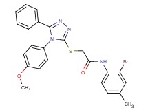 N-(2-bromo-4-methylphenyl)-2-{[4-(4-methoxyphenyl)-5-phenyl-4H-1,2,4-triazol-3-yl]thio}acetamide