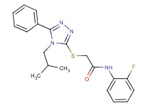 N-(2-fluorophenyl)-2-[(4-isobutyl-5-phenyl-4H-1,2,4-triazol-3-yl)thio]acetamide