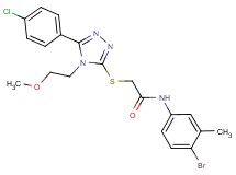 N-(4-bromo-3-methylphenyl)-2-{[5-(4-chlorophenyl)-4-(2-methoxyethyl)-4H-1,2,4-triazol-3-yl]thio}acetamide