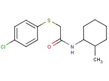 2-[(4-chlorophenyl)thio]-N-(2-methylcyclohexyl)acetamide