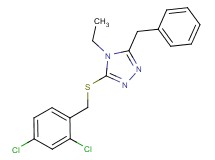 3-benzyl-5-[(2,4-dichlorobenzyl)thio]-4-ethyl-4H-1,2,4-triazole