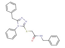 N-benzyl-2-[(5-benzyl-4-phenyl-4H-1,2,4-triazol-3-yl)thio]acetamide