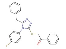 2-{[5-benzyl-4-(4-fluorophenyl)-4H-1,2,4-triazol-3-yl]thio}-1-phenylethanone