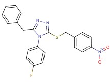3-benzyl-4-(4-fluorophenyl)-5-[(4-nitrobenzyl)thio]-4H-1,2,4-triazole