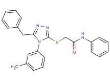 2-{[5-benzyl-4-(3-methylphenyl)-4H-1,2,4-triazol-3-yl]thio}-N-phenylacetamide