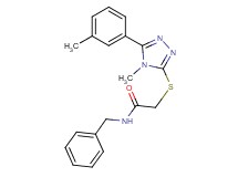 N-benzyl-2-{[4-methyl-5-(3-methylphenyl)-4H-1,2,4-triazol-3-yl]thio}acetamide