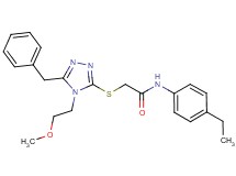 2-{[5-benzyl-4-(2-methoxyethyl)-4H-1,2,4-triazol-3-yl]thio}-N-(4-ethylphenyl)acetamide