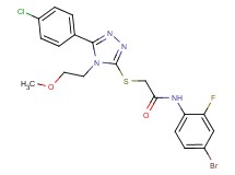 N-(4-bromo-2-fluorophenyl)-2-{[5-(4-chlorophenyl)-4-(2-methoxyethyl)-4H-1,2,4-triazol-3-yl]thio}acetamide