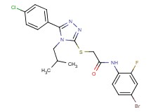 N-(4-bromo-2-fluorophenyl)-2-{[5-(4-chlorophenyl)-4-isobutyl-4H-1,2,4-triazol-3-yl]thio}acetamide