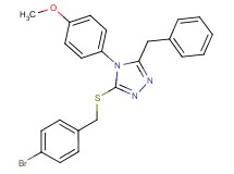 3-benzyl-5-[(4-bromobenzyl)thio]-4-(4-methoxyphenyl)-4H-1,2,4-triazole